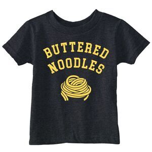 Toddler Funny T Shirts Buttered Noodles Sarcastic Dinner Tee For Young Kids